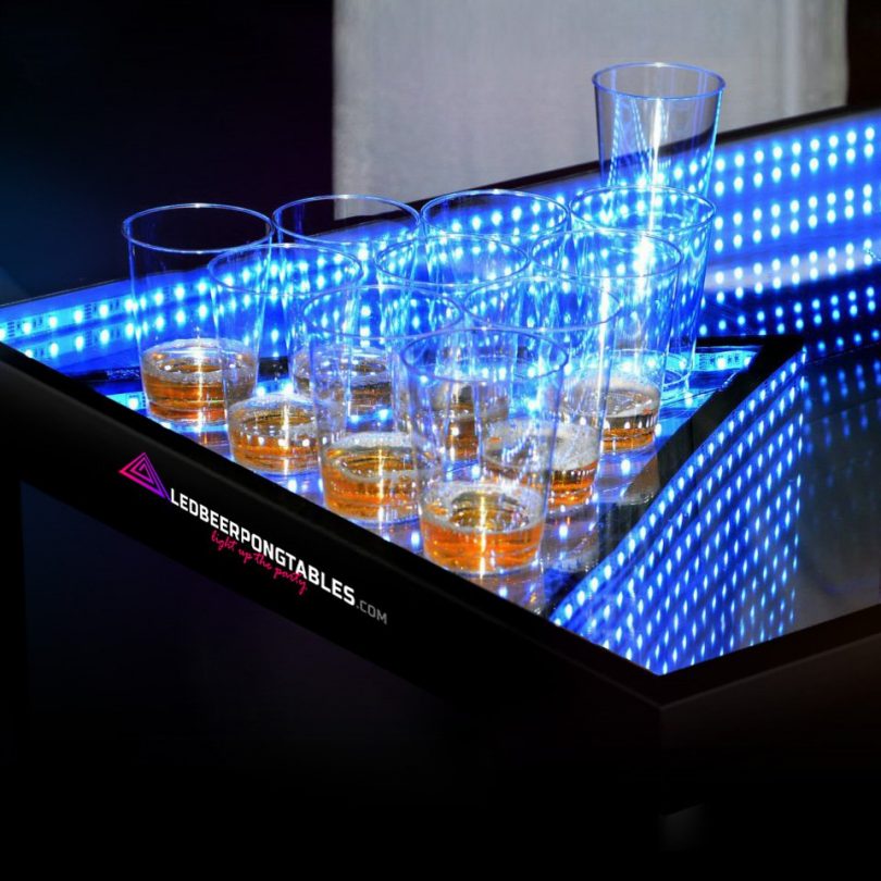 Infinity Glow L.E.D Beer Pong Table