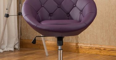 Roundhill Furniture PC165PL Noas Contemporary Round Tufted Back Tilt Swivel Accent Chair