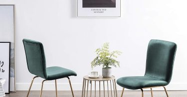 Art-Leon Mid-Century Modern Velvet Fabric Dining Chairs