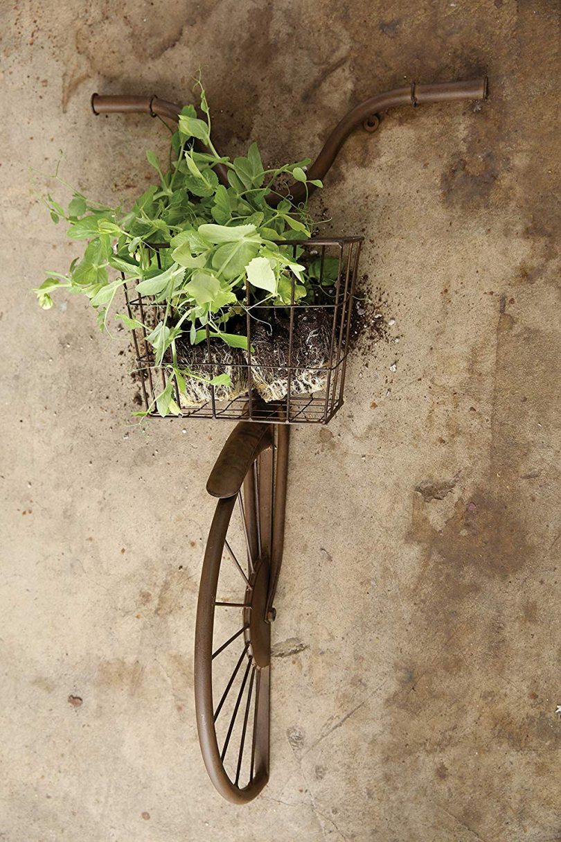 Creative Co-Op Iron Bike Shape Wall Decor with Basket