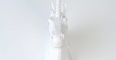 Pine Ridge White Unicorn Head Wall Mounted Sculpture Decoration