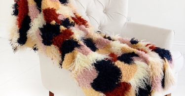 Fanciful Boho Plush Handmade Luxury Faux Fur Throw