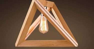 Belief Rebirth Nordic Wooden Pendant Lamp Geometric Triangle