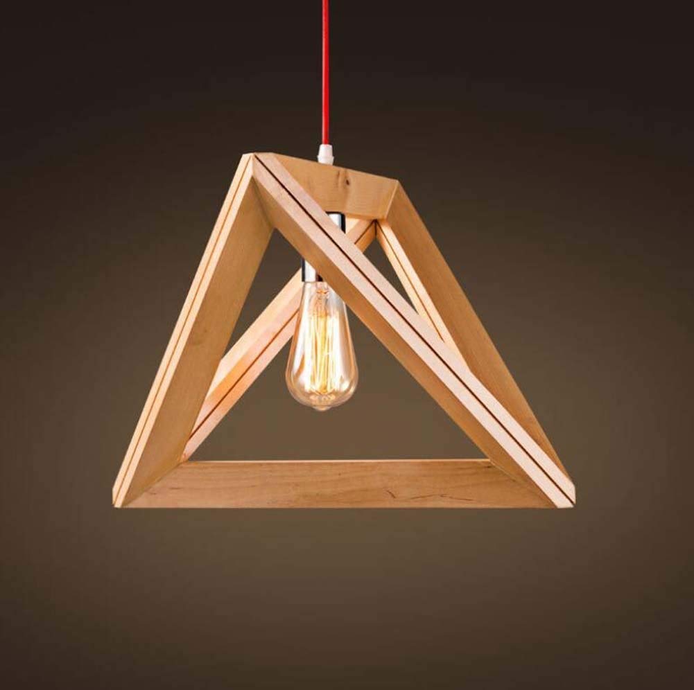 Belief Rebirth Nordic Wooden Pendant Lamp Geometric Triangle