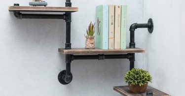 Industrial Pipe Shelving Wall Mounted