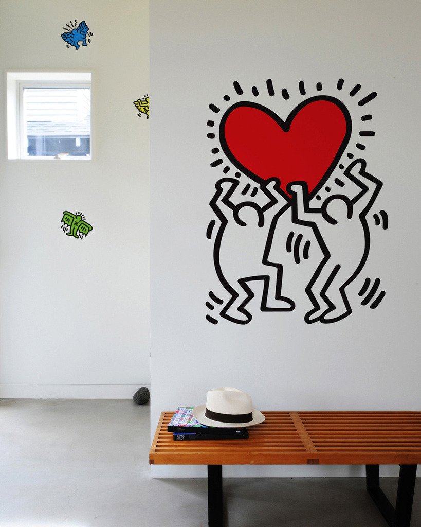 BLIK Keith Haring Untitled Heart Removable Wall Decal