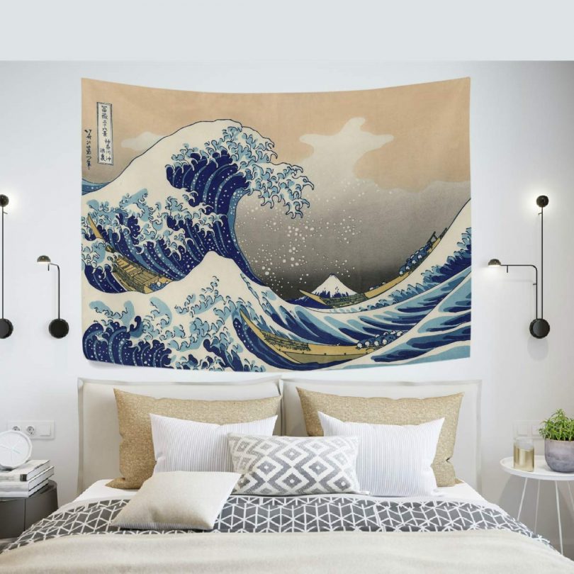 The Great Wave Kanagawa Curtain Tapestry