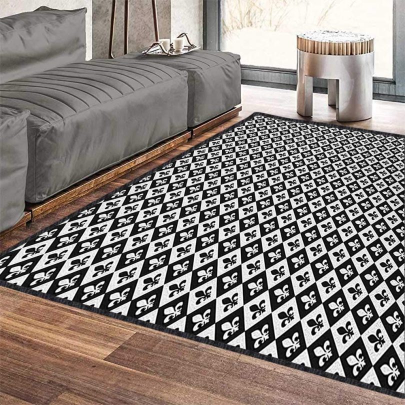 Fleur De Lis Anti-Skid Area Rug