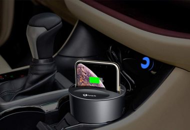 Fast Qi Wireless Car Charger Cup Holder Mount Holder for Samsung and Iphone Smartphone