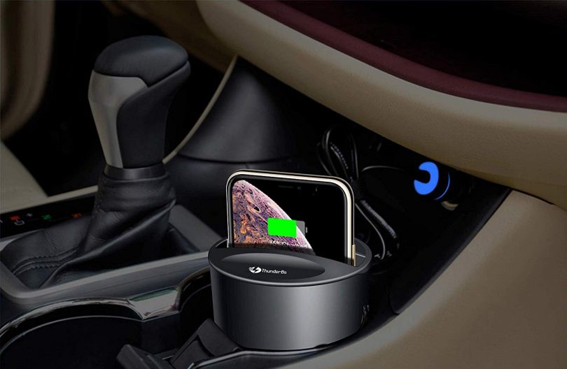 Fast Qi Wireless Car Charger Cup Holder Mount Holder for Samsung and Iphone Smartphone