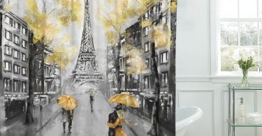 Emvency Shower Curtain Oil Painting Paris