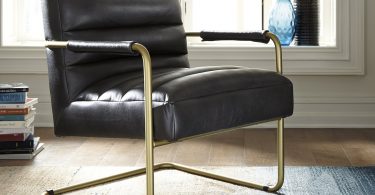 Mumu Platner Rose Gold Accent Chair