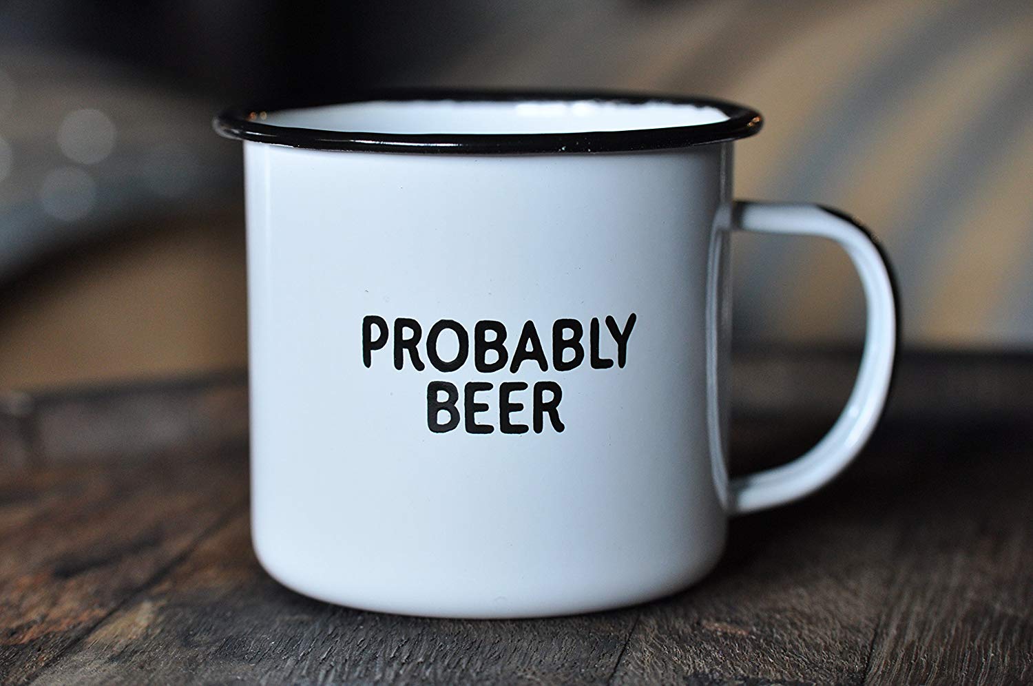 PROBABLY BEER | Enamel Coffee Mug