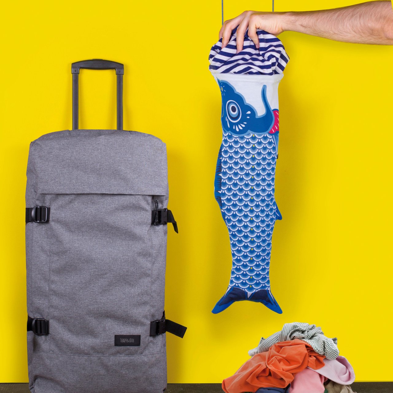 Koinobori Blue Travel Laundry Bag