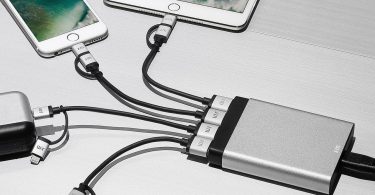 AluCharge 4-Port USB Minimalist Desktop Charger Aluminum