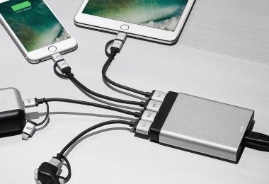 AluCharge 4-Port USB Minimalist Desktop Charger Aluminum