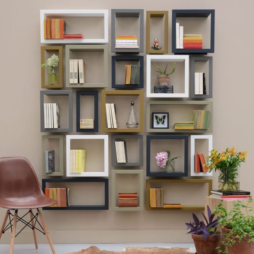 Framed Wall Stick Shelves by Presse Citron