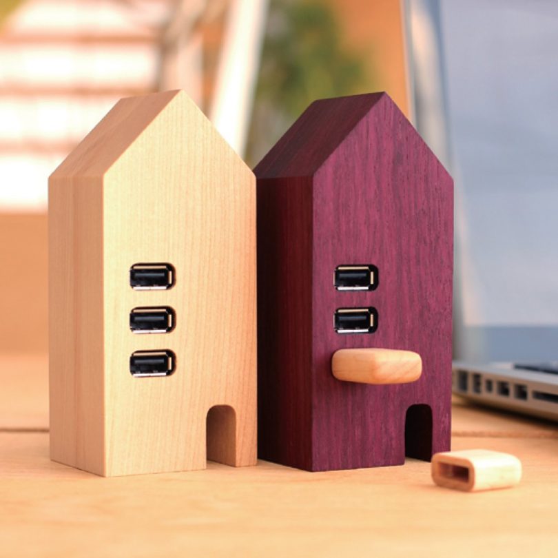 Hacoa Wooden USB Hub House