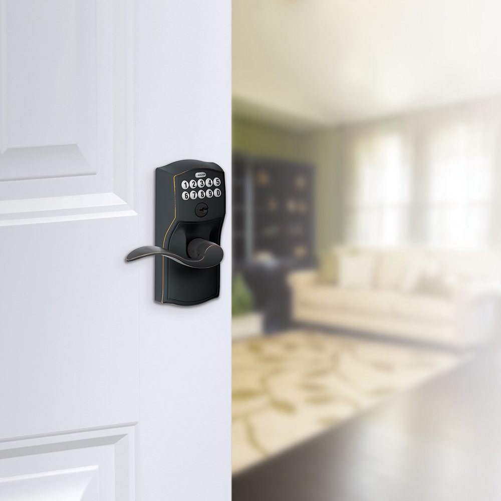 Schlage FE595 CAM 716 Acc Camelot Keypad Entry with Flex-Lock and Accent Levers