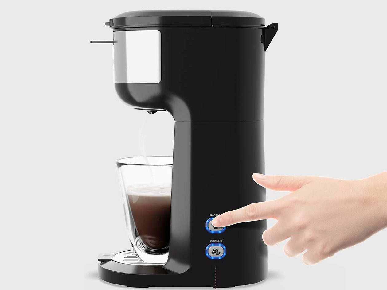 Single Serve K Cup Coffee Maker Brewer for K-Cup Pod & Ground Coffee
