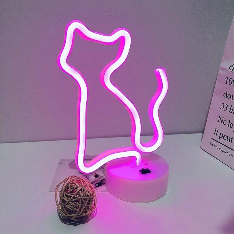 ENUOLI LED Cat Neon Light Signs