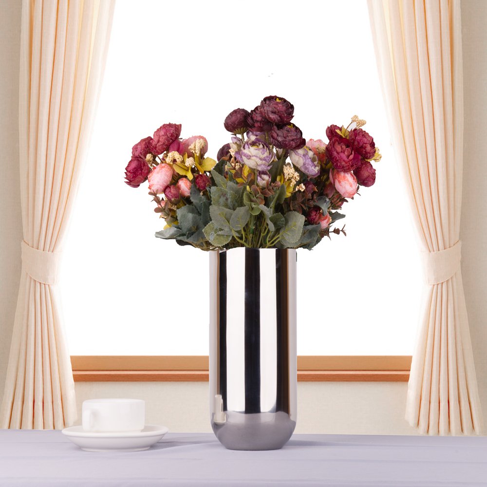 IMEEA Flower Vase Decorative Centerpiece for Home or Wedding SUS304 Stainless Steel