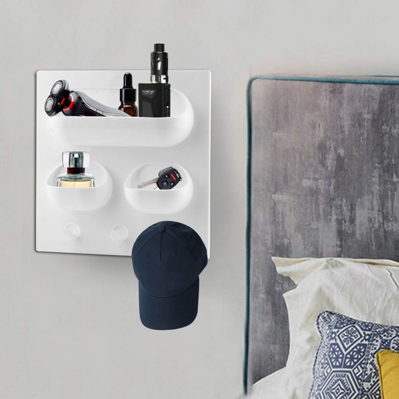 OKOMATCH Bedside Shelf Organizer