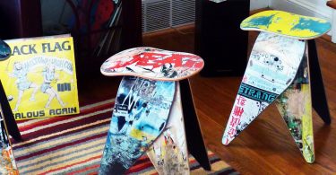 Deckstool Recycled Skateboard Stool