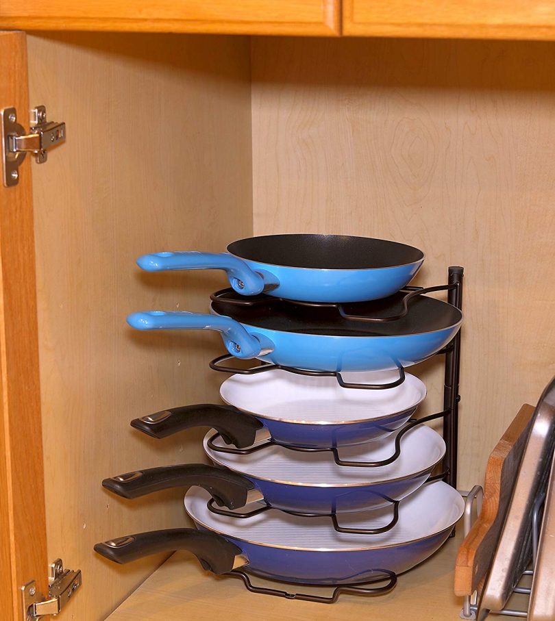 SimpleHouseware Kitchen Cabinet Pantry Pan and Pot Lid Organizer Rack Holder