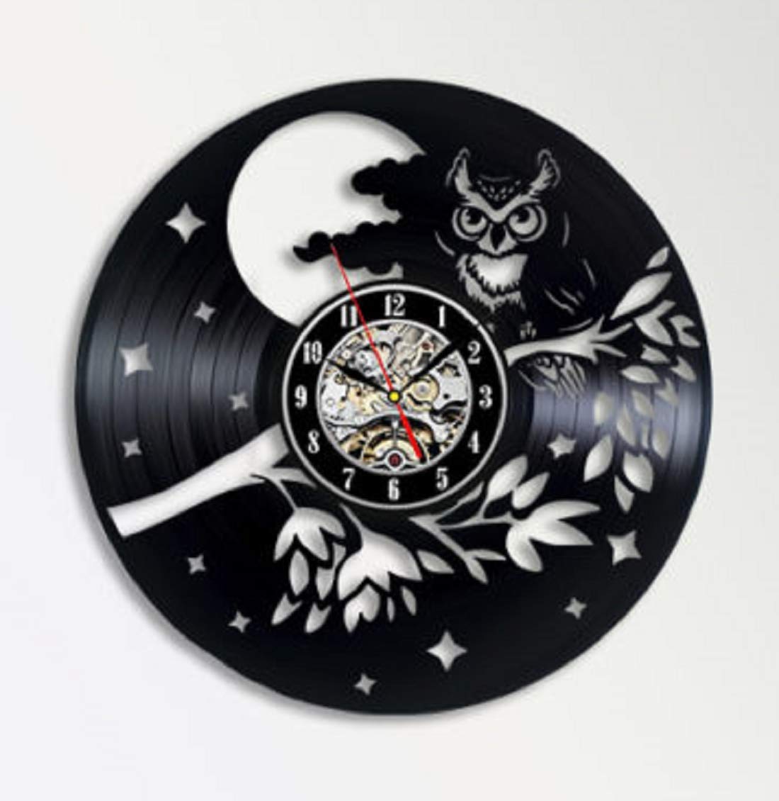 Owl Vinyl Wall Clock