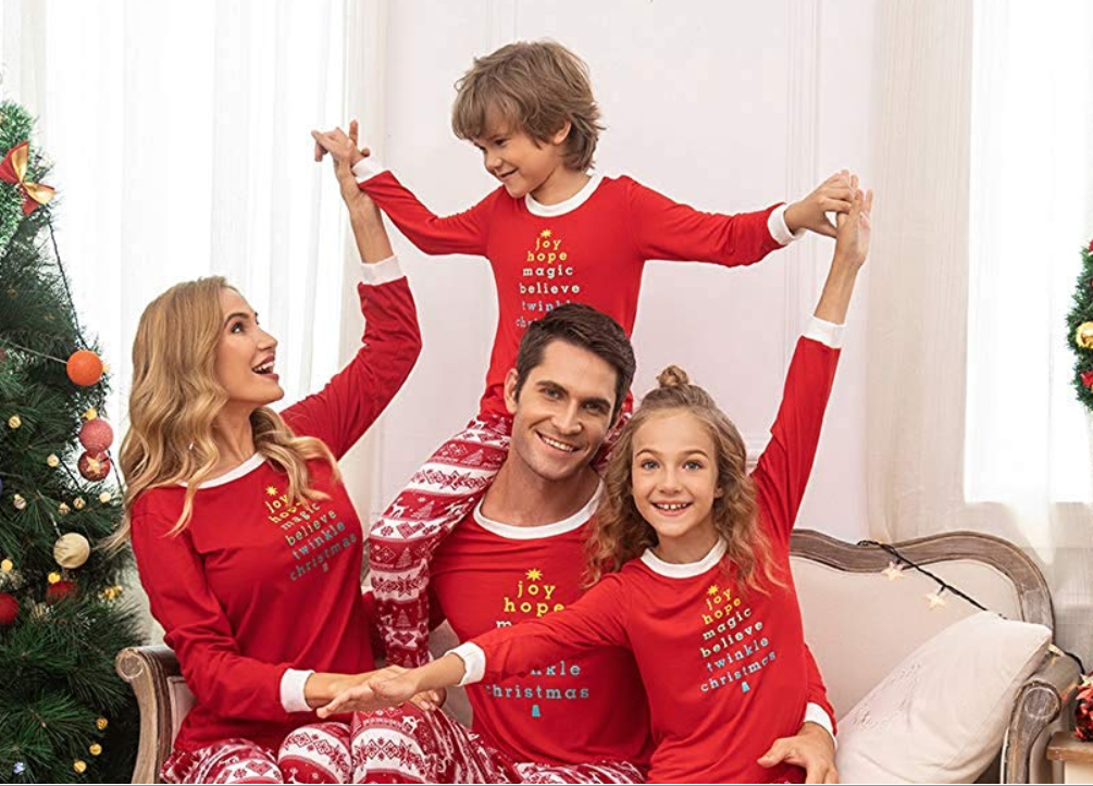 Ekouaer Christmas Family Matching Pajamas