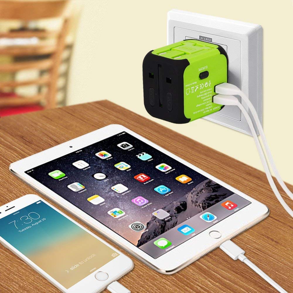 Travel Adapter Uppel Dual USB All-in-one Worldwide Travel Chargers
