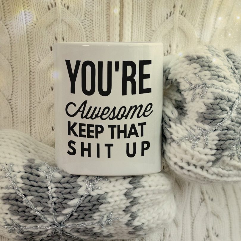 You’re Awesome Unique Ceramic Novelty Holiday Christmas Hanukkah Gift