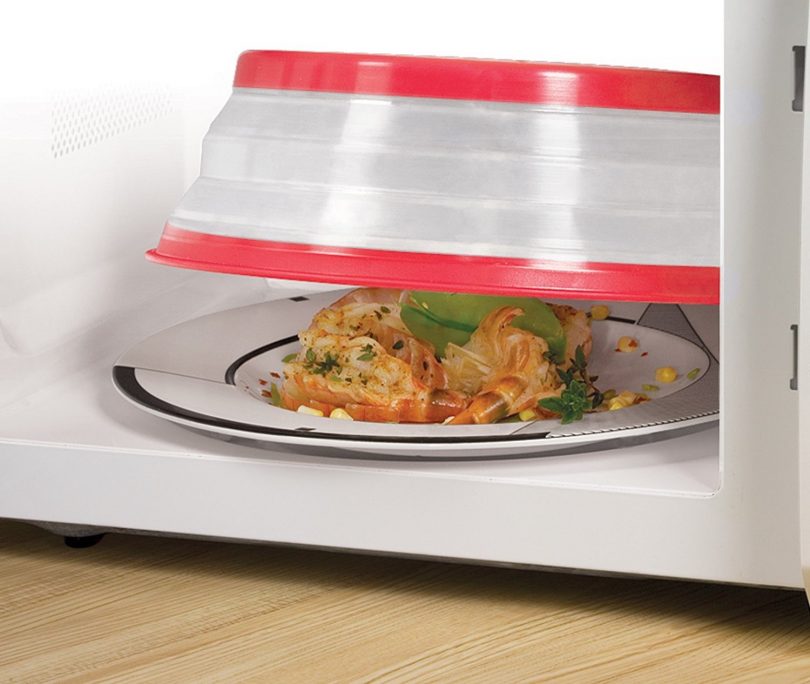 Tovolo Vented Collapsible Microwave Food Cover With Easy Grip Handle