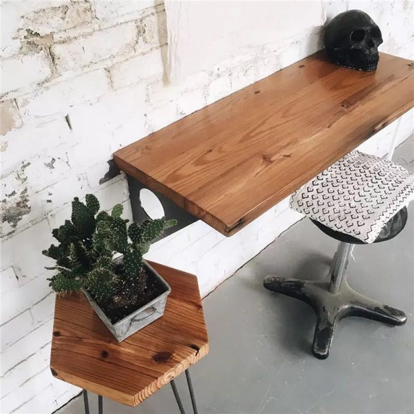 Industrial Rustic Wall-mounted Table