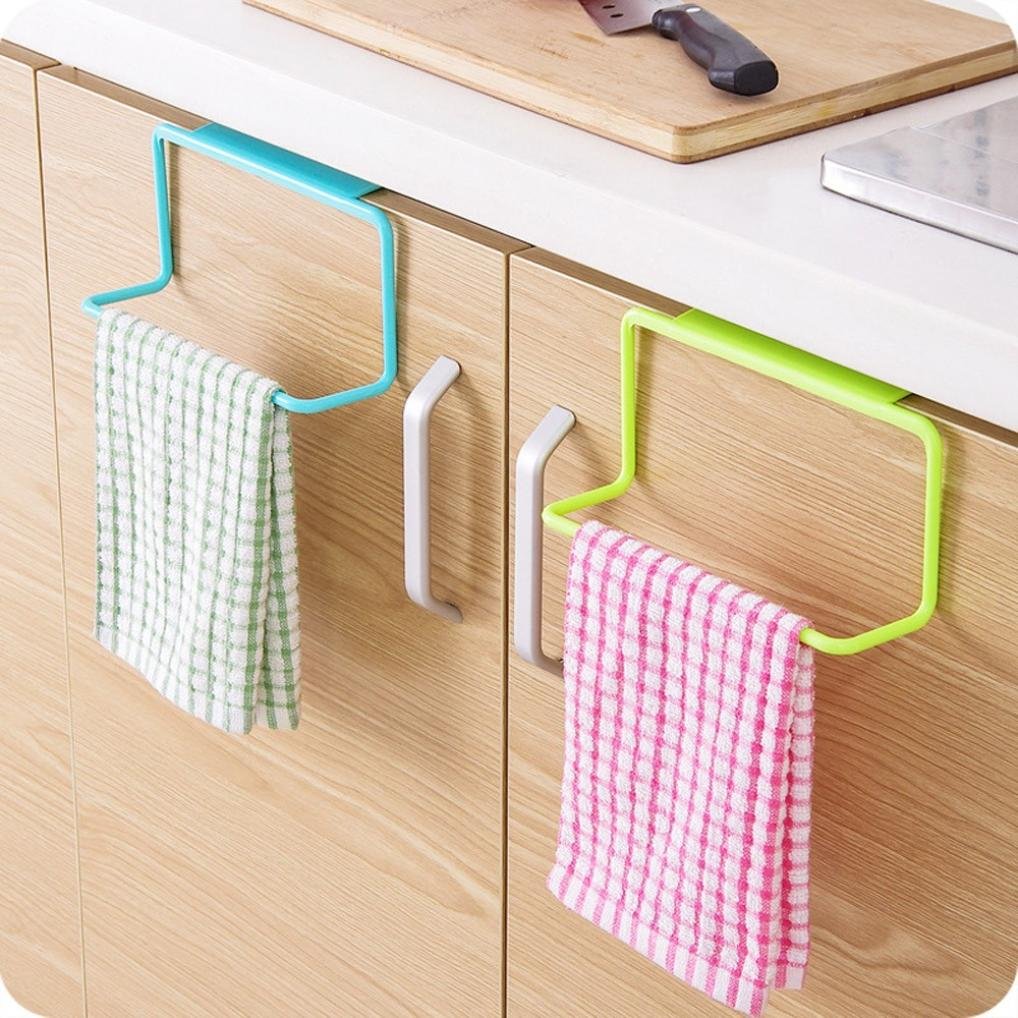 Binmer(TM) Towel Rack Hanging Holder Organizer Bathroom Kitchen Cabinet Cupboard Hanger