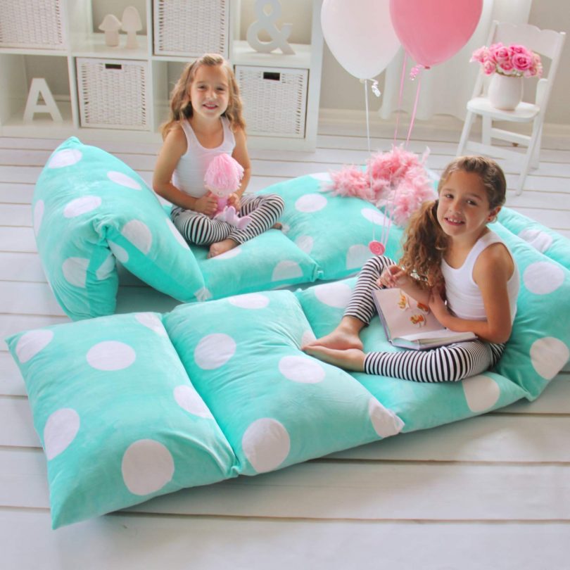 Butterfly Craze Girl’s Floor Lounger Seats Cover and Pillow Cover Made of Super Soft