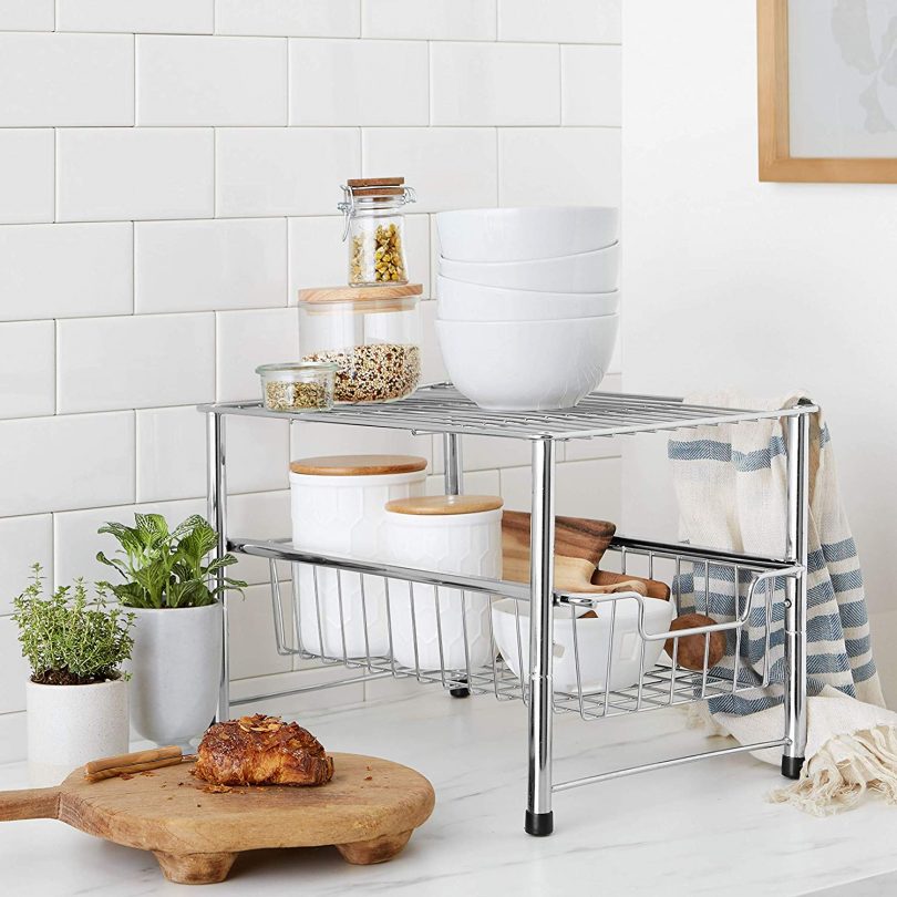 Stackable Sliding Basket Drawer Storage Organizer