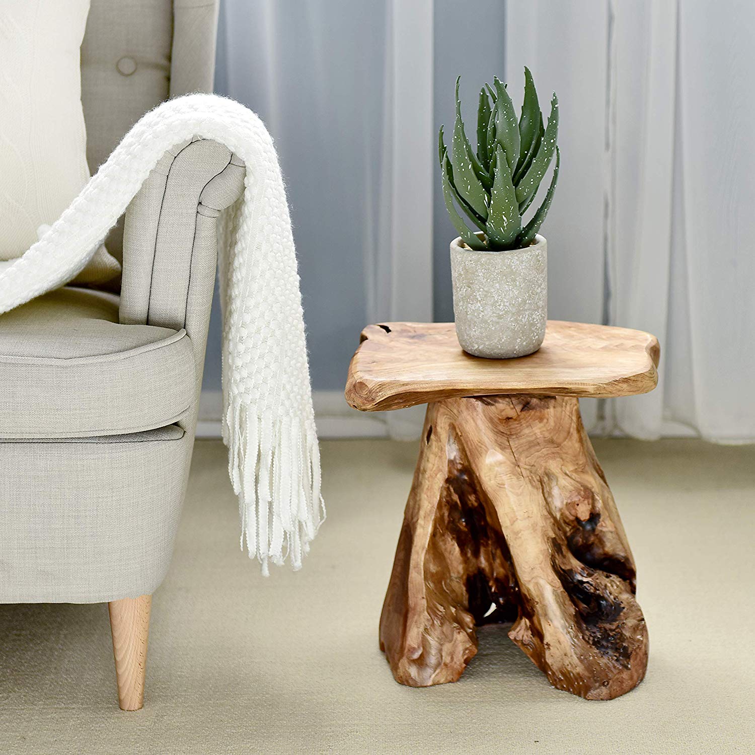 WELLAND Tree Stump Stool Live Edge