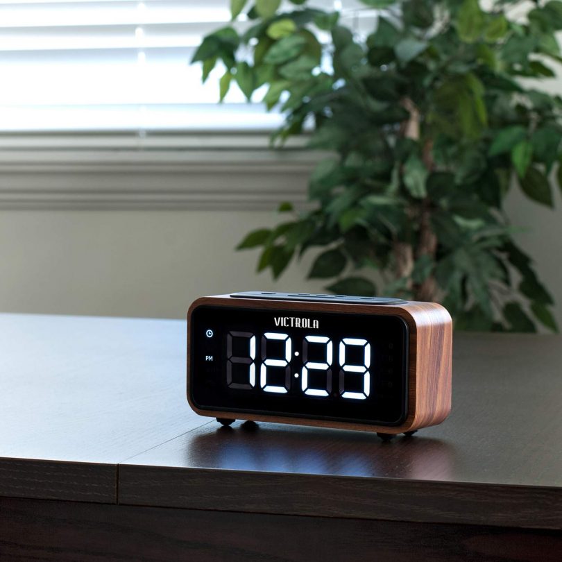 Victrola Bedside Alarm Clock with FM Radio