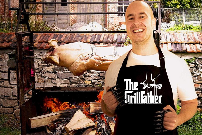 BBQ Apron Funny Grill Aprons for Men The Grillfather