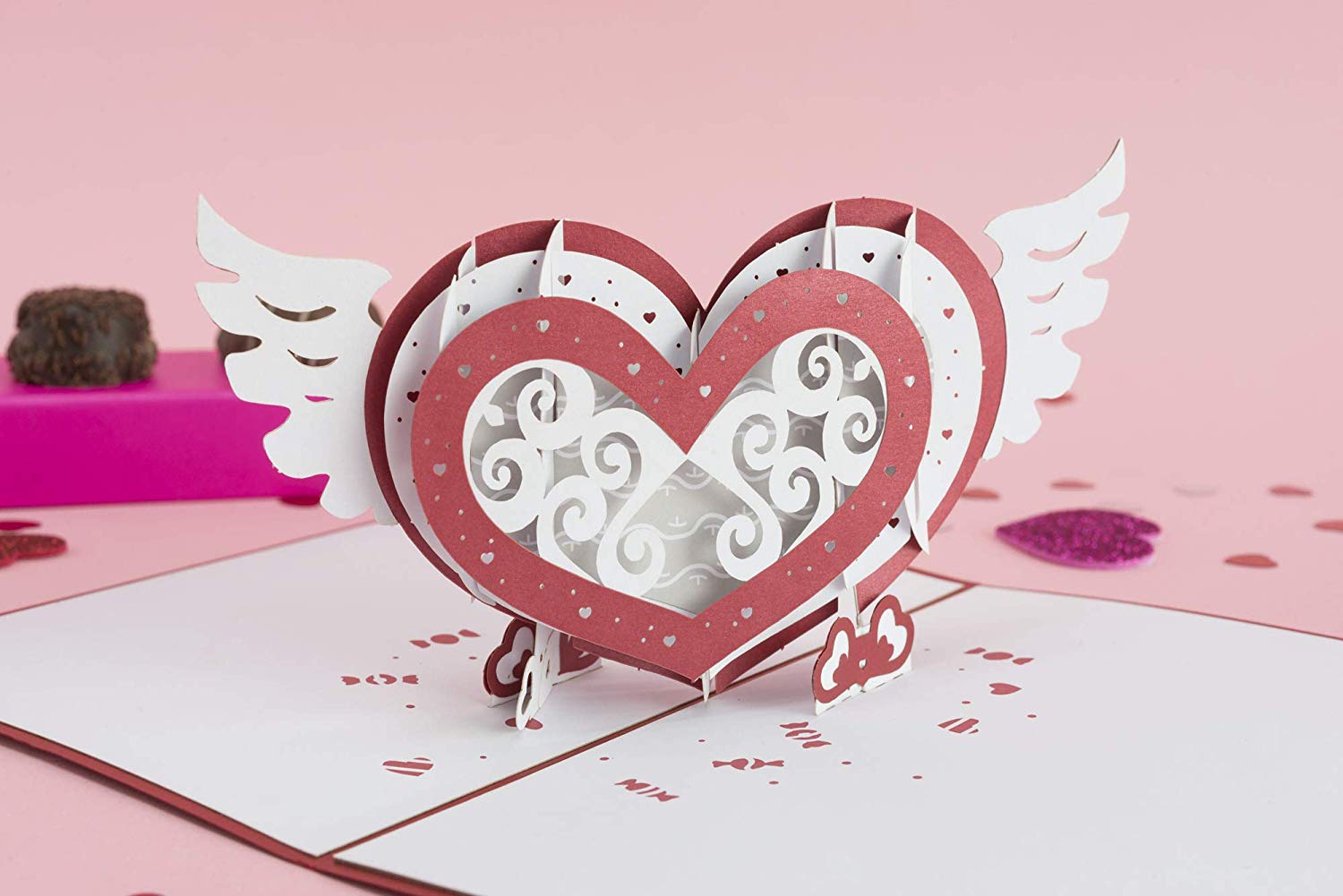 Lovepop Winged Heart Pop Up Card