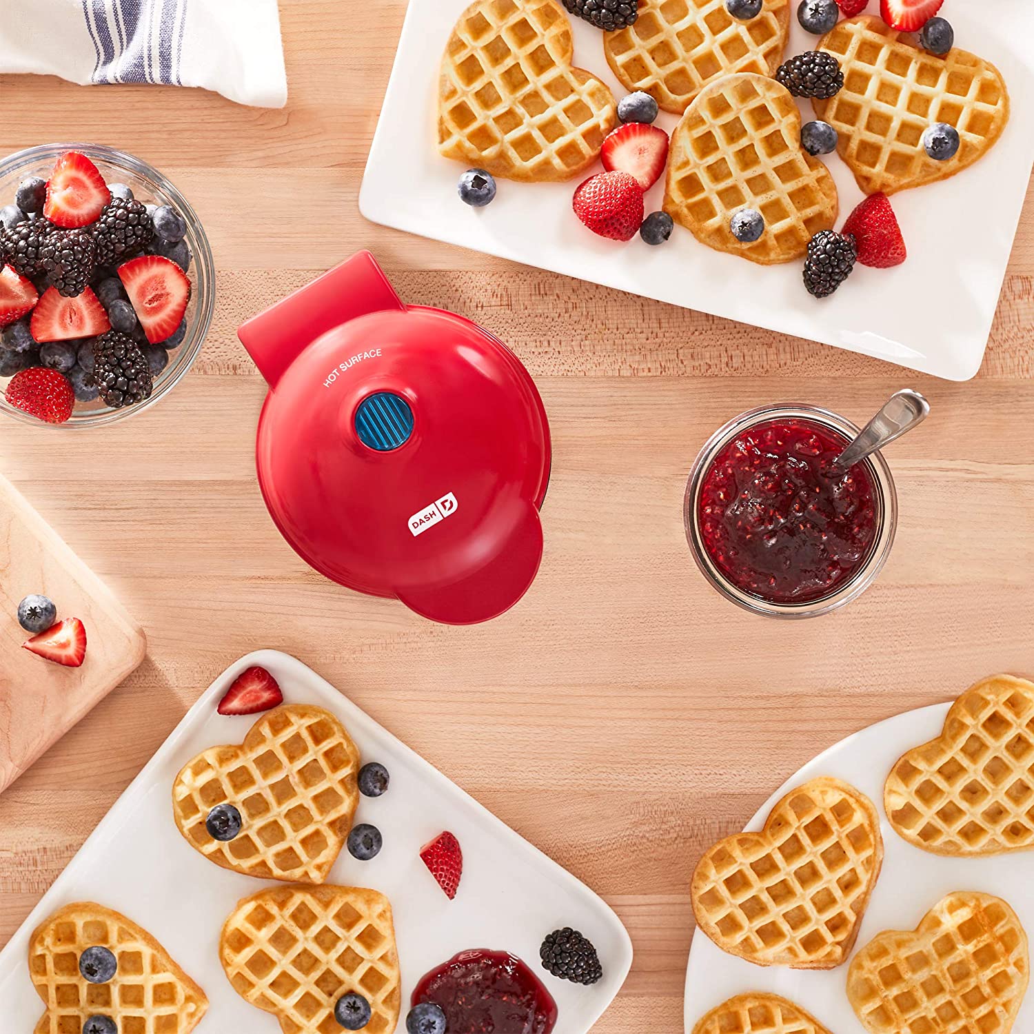Mini Waffle Maker Machine for Heart Shaped Portions