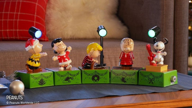 Hallmark Peanuts Christmas Dance Party Full Set of Five with Lights
