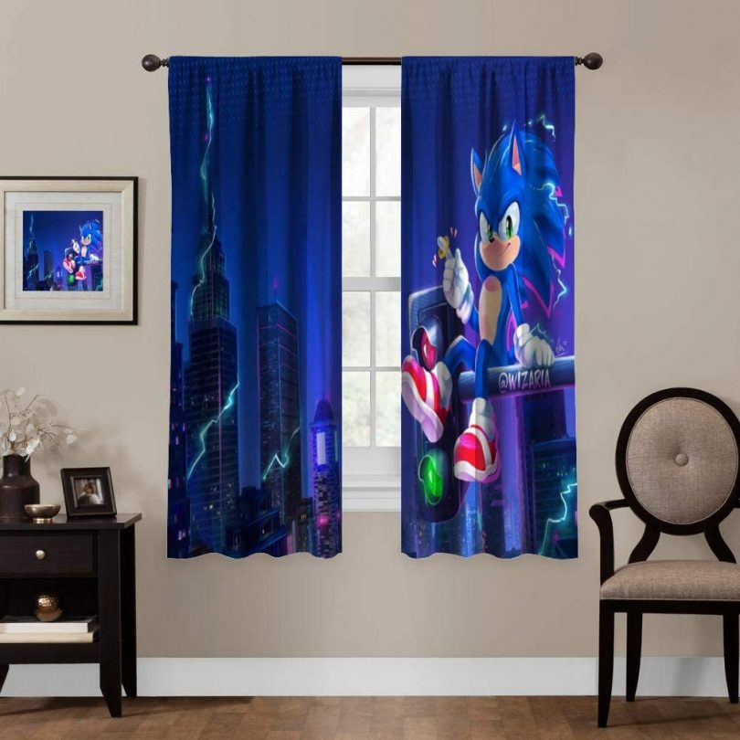 NineThing Window Blackout Curtains,Sonic The Hedgehog