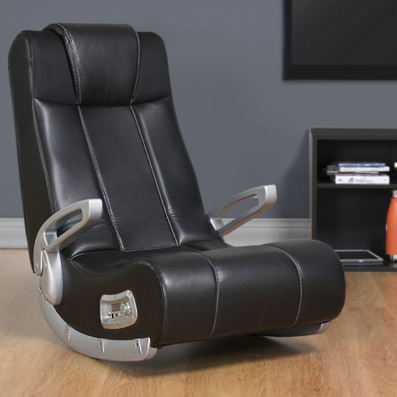 X Rocker SE 2.1 Black Leather Video Gaming Chair