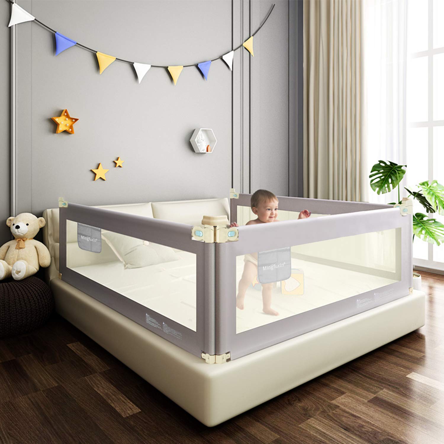 Foldable Crib Rail Guard for Baby