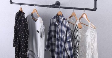 Industrial Pipe Clothing Rack Wall