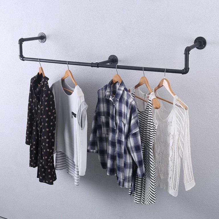 Industrial Pipe Clothing Rack Wall » Petagadget
