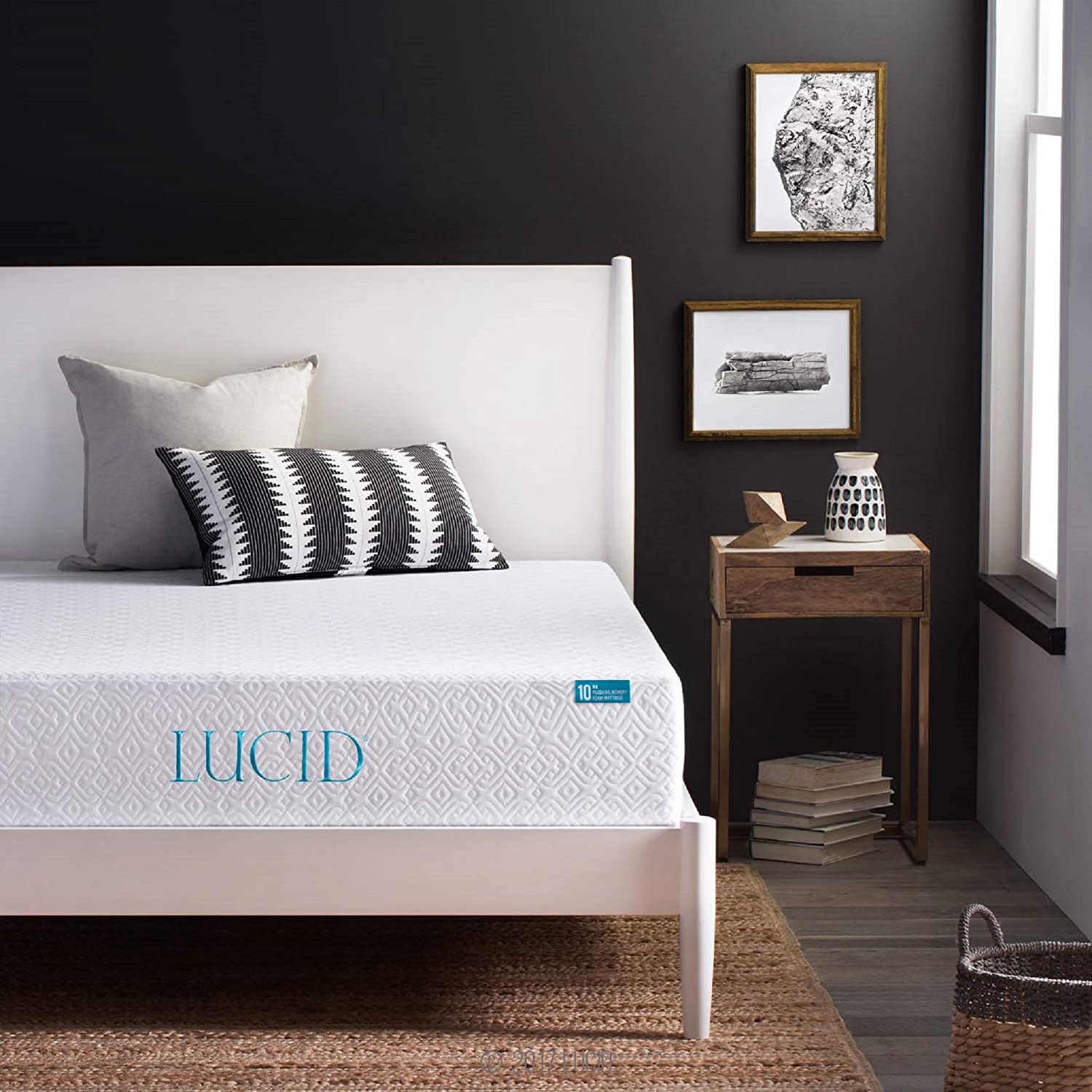 LUCID 10 Inch 2019 Gel Memory Foam Mattress